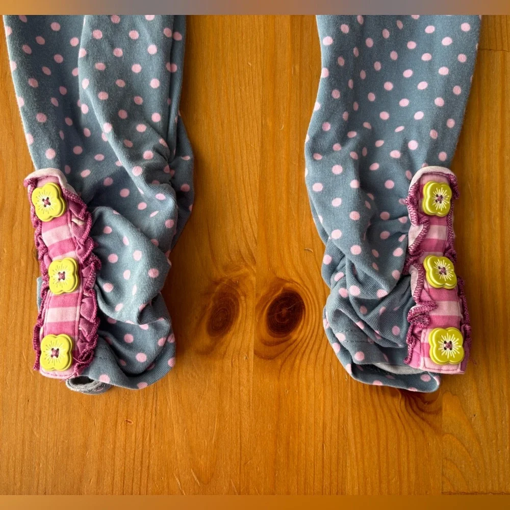Girls' Matilda Jane Polka Dot‎ Ruffle Button Leggings Size 8